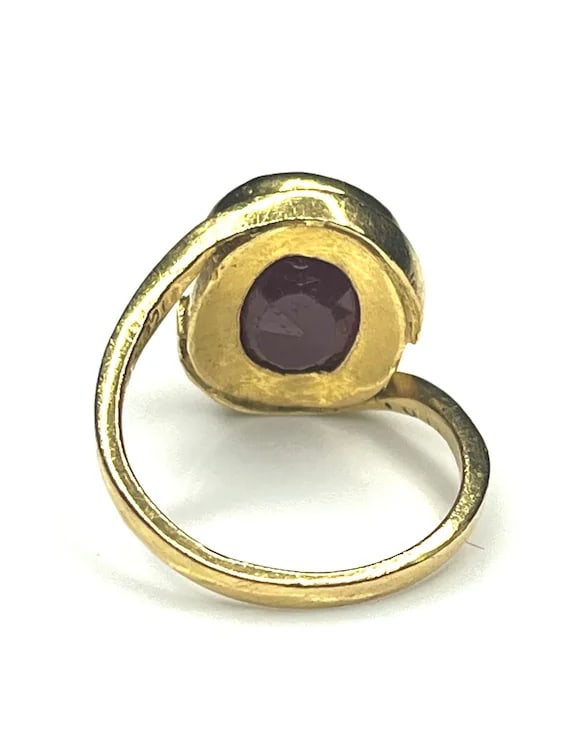Estate 22k Gold 5 Carat Oval Ruby Ring - 5