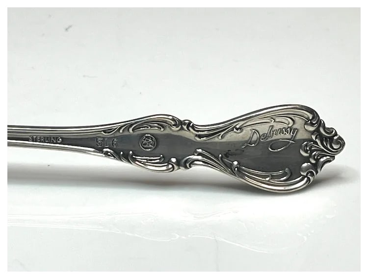 Vintage Sterling Silver Towle 1959 Green Enamel Debussy Candle Snuffer #516 - 5
