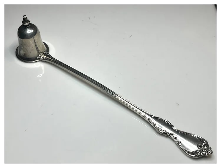 Vintage Sterling Silver Towle 1959 Green Enamel Debussy Candle Snuffer #516 - 6