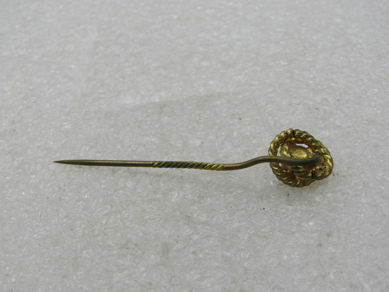 Victorian Love Knot Stick Pin, Glass Stone, 2" - 5