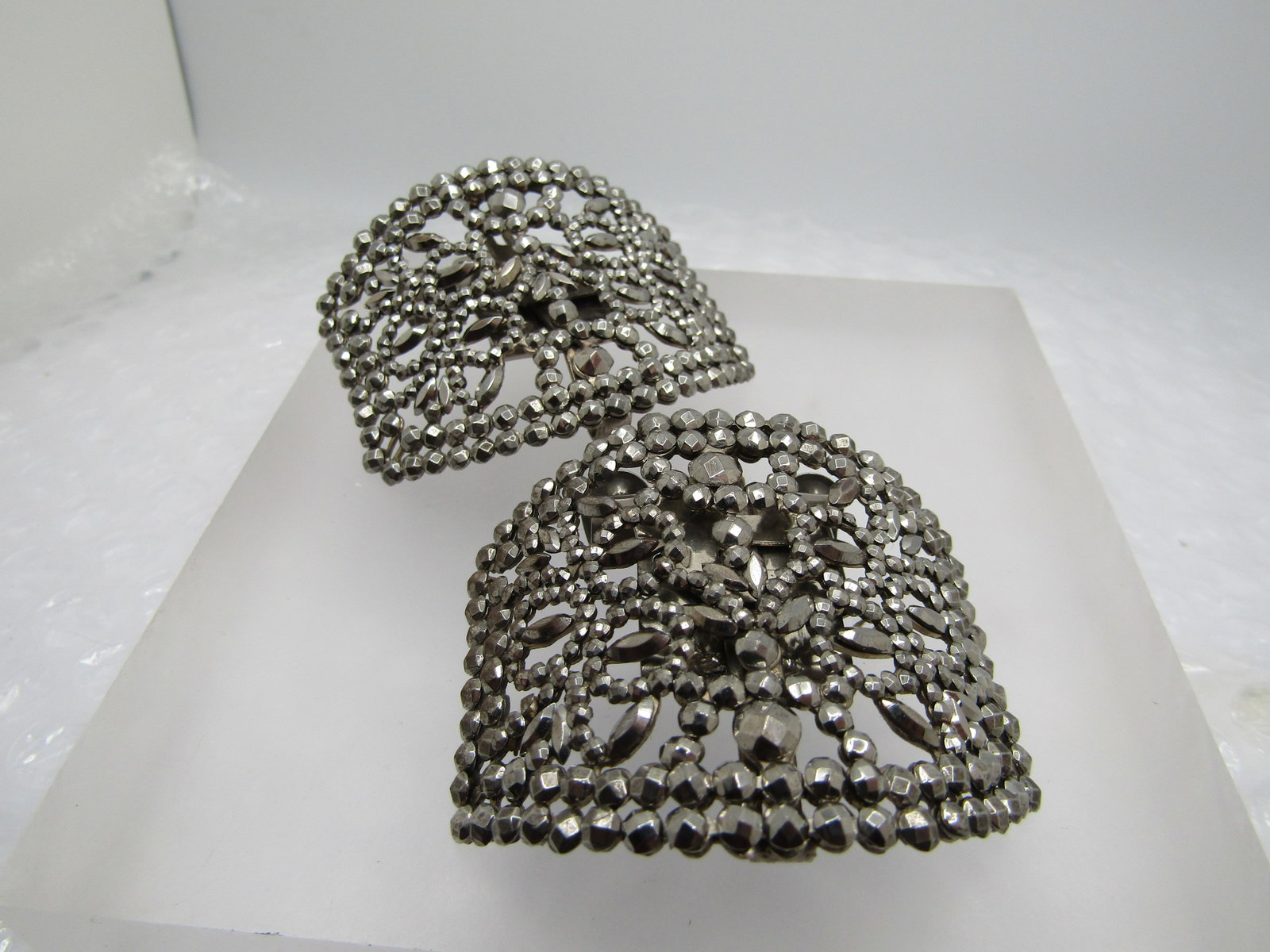 Antique Steel Cut Holfast Shoe Clips, Pair early 1900's - 2