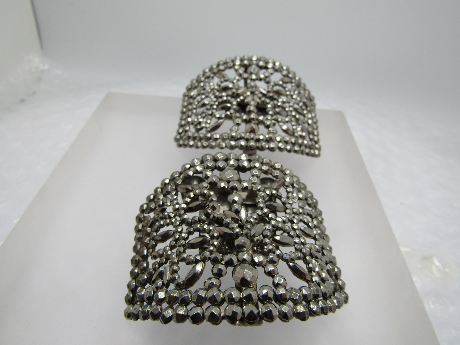 Antique Steel Cut Holfast Shoe Clips, Pair early 1900's - 3