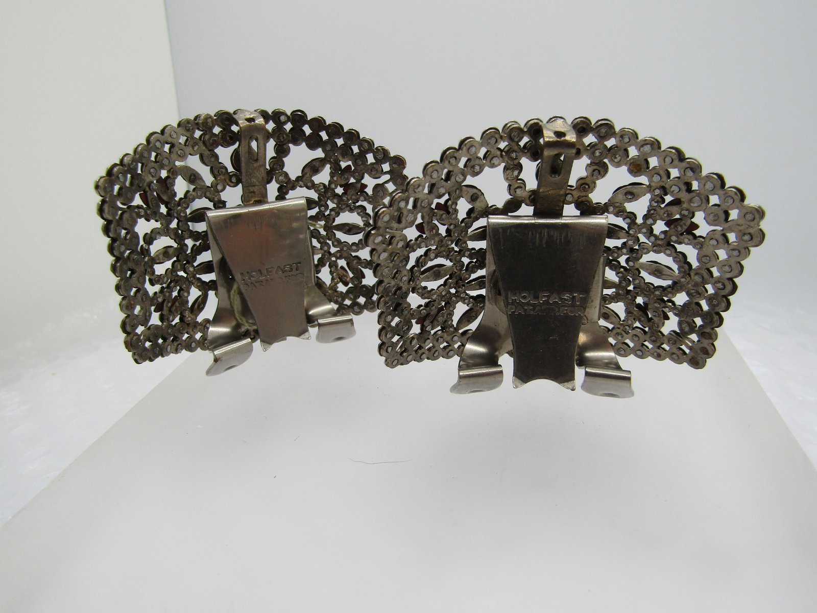 Antique Steel Cut Holfast Shoe Clips, Pair early 1900's - 4