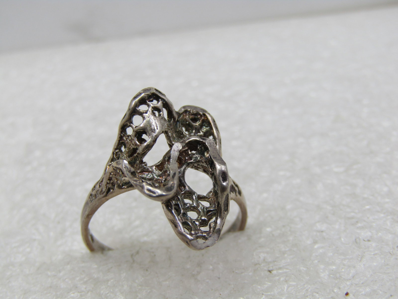 Vintage Sterling Fiigree Mod Ring, Sz. 7, 1960's-1970's - 5
