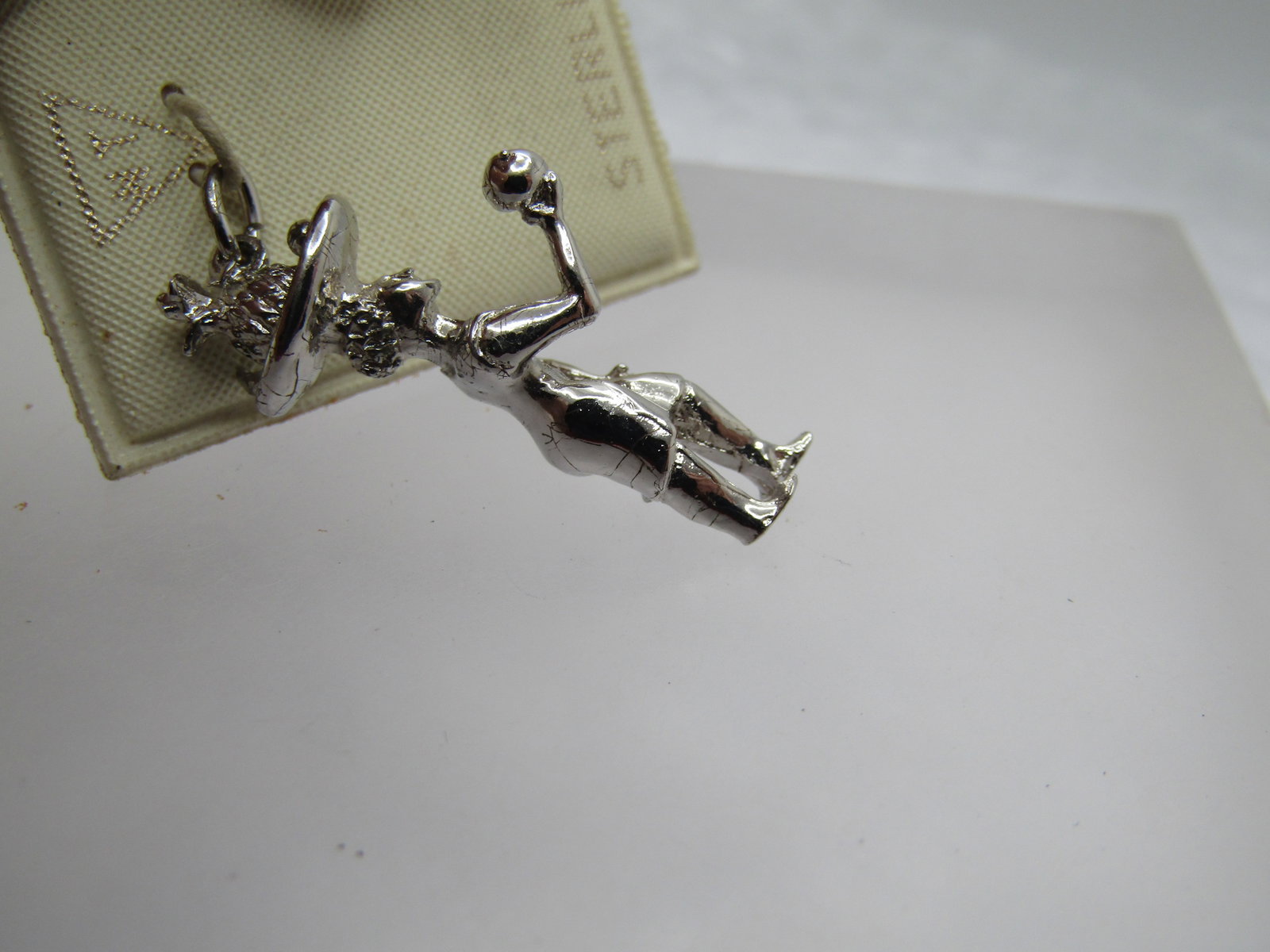 Vintage Sterling Island Tropical Woman/Fruit Charm or Pendant, 1960's - 2