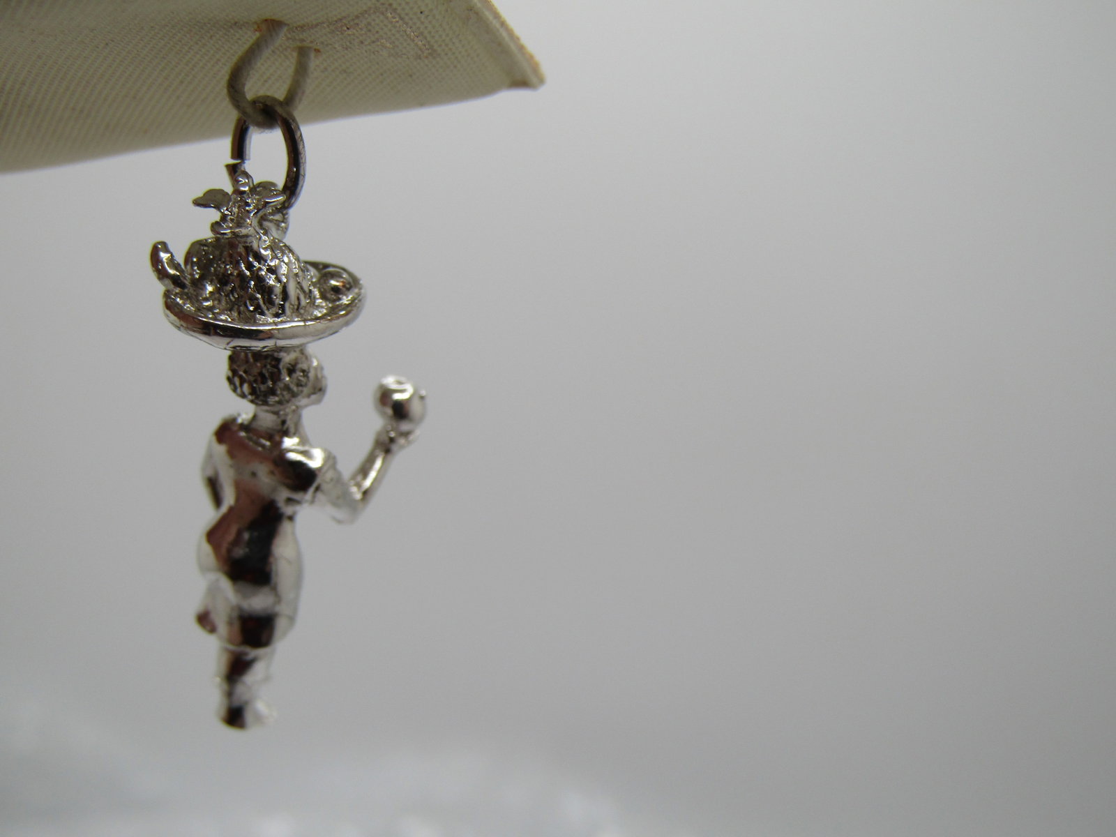 Vintage Sterling Island Tropical Woman/Fruit Charm or Pendant, 1960's - 5