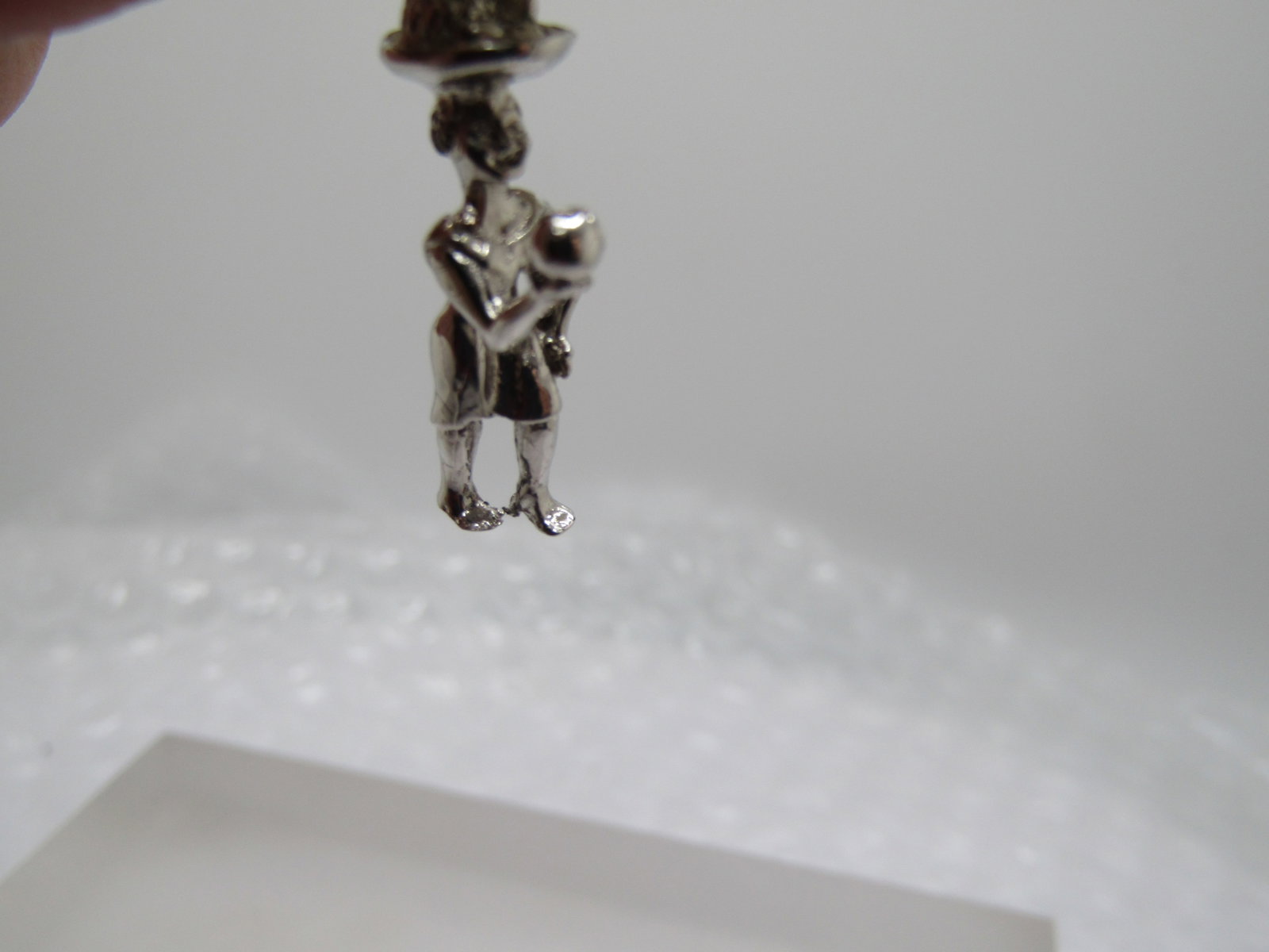 Vintage Sterling Island Tropical Woman/Fruit Charm or Pendant, 1960's - 6