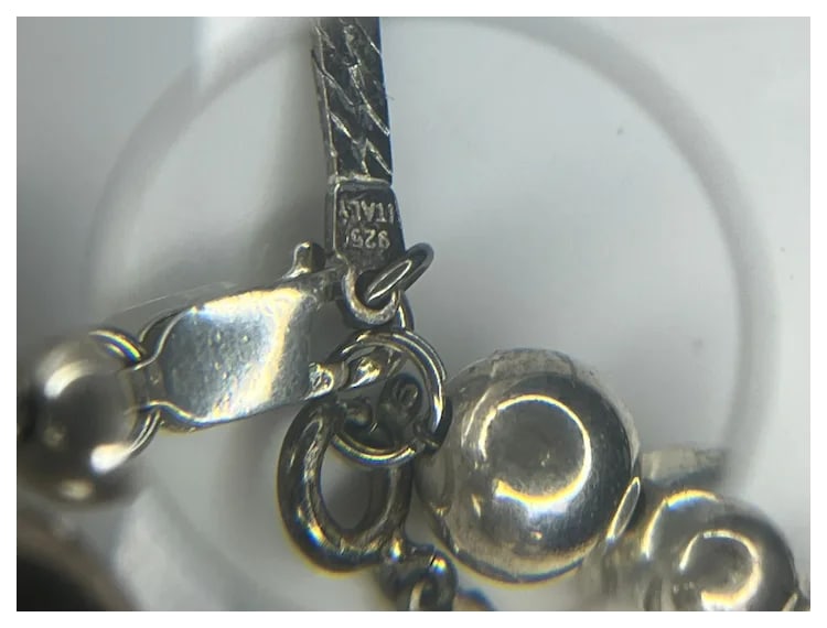Vintage Large and Heavy Italian Sterling Silver Graduated Balls on Chain Necklace - 5
