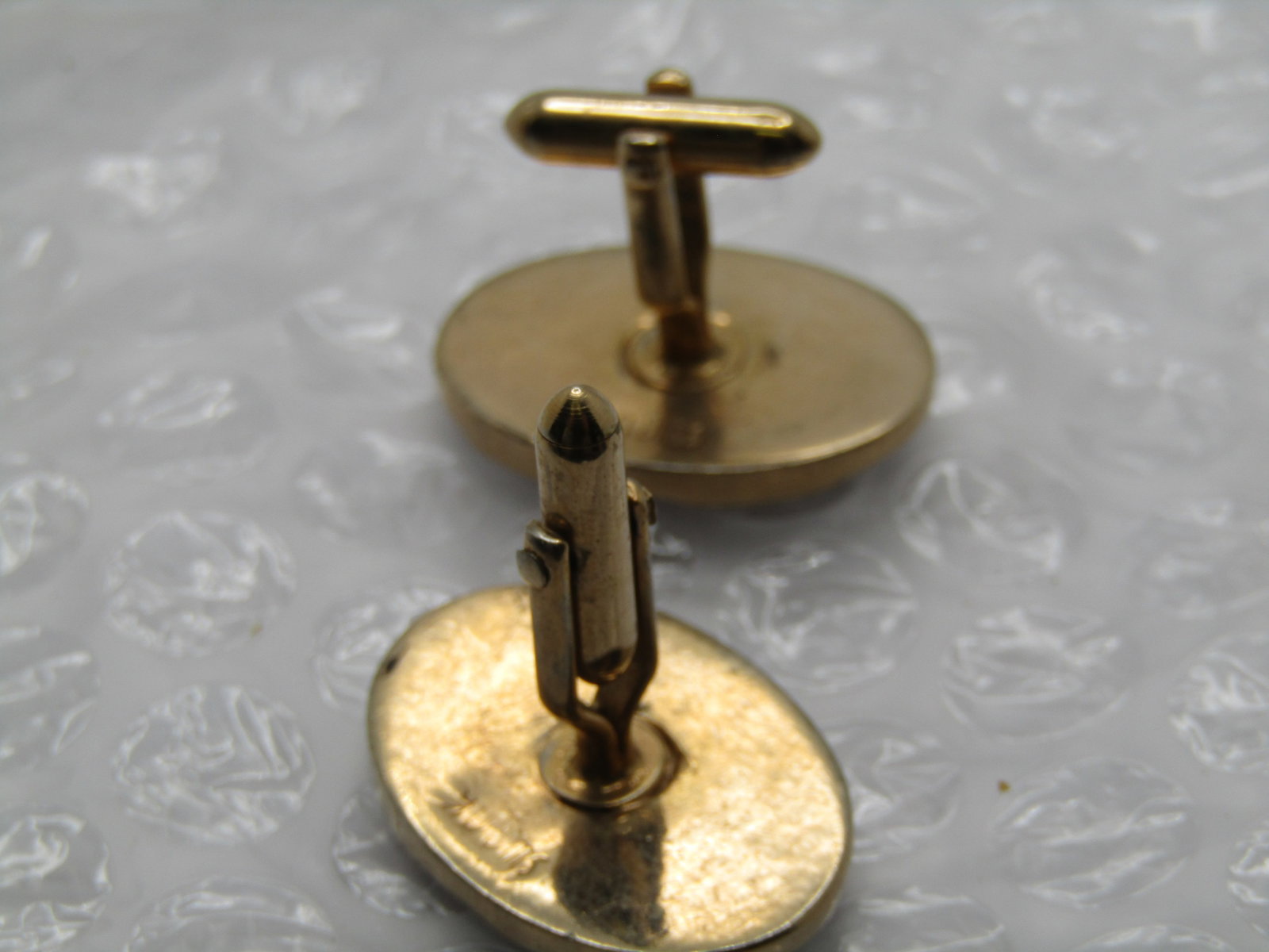 Vintage Knights and Rooks Harlequin Cufflinks Signed Swank, 1950's-1960's - 3