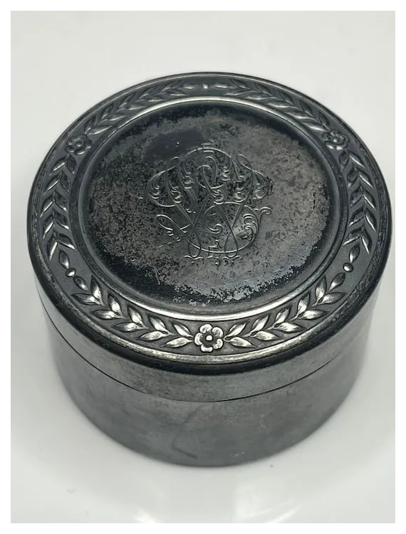 Vintage Sterling Silver Keepsake Box with Engraving - 2