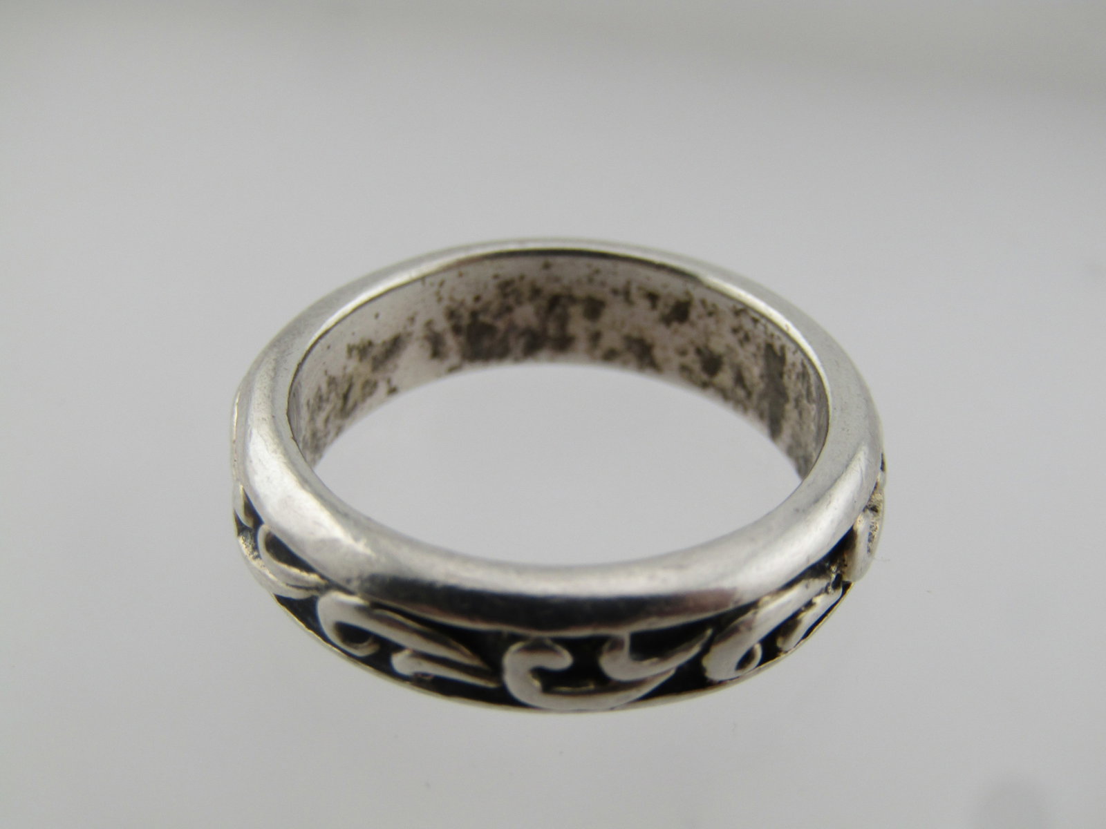 Vintage Raised Scrolled Ring, Sz. 7, 1970's-1980's - 4