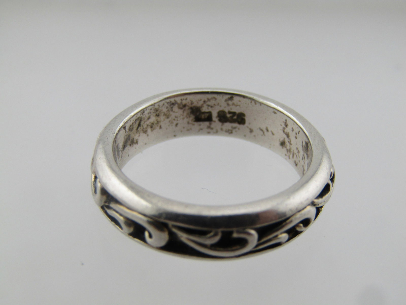 Vintage Raised Scrolled Ring, Sz. 7, 1970's-1980's - 5