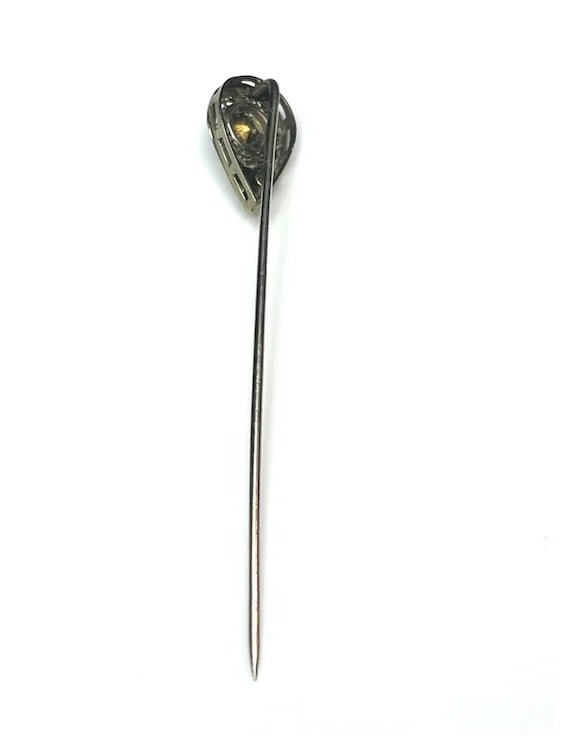 Vintage 14k White Gold Filigree Stickpin - 6