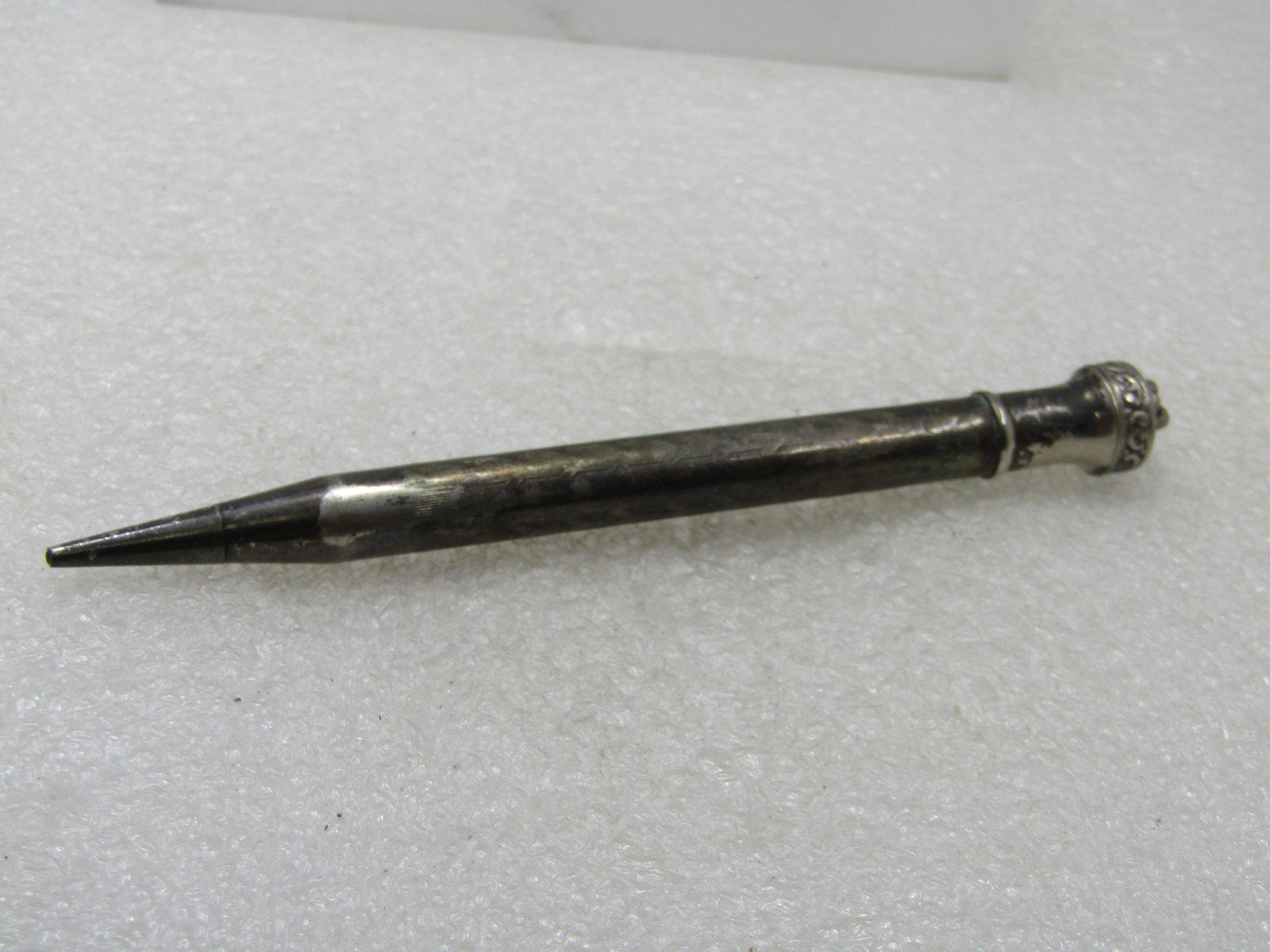 Vintage Silver Plated Mechanical Pencil Pendant 4.25" - 2