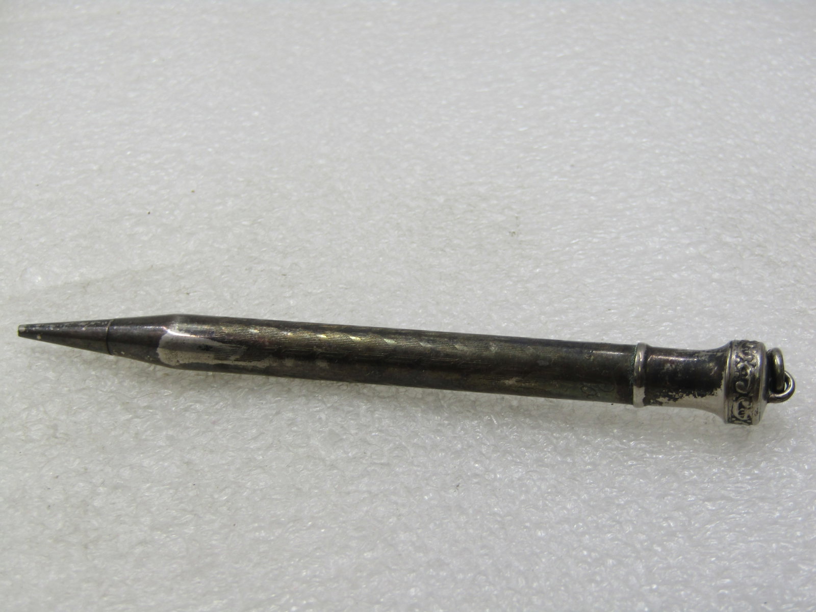 Vintage Silver Plated Mechanical Pencil Pendant 4.25" - 4