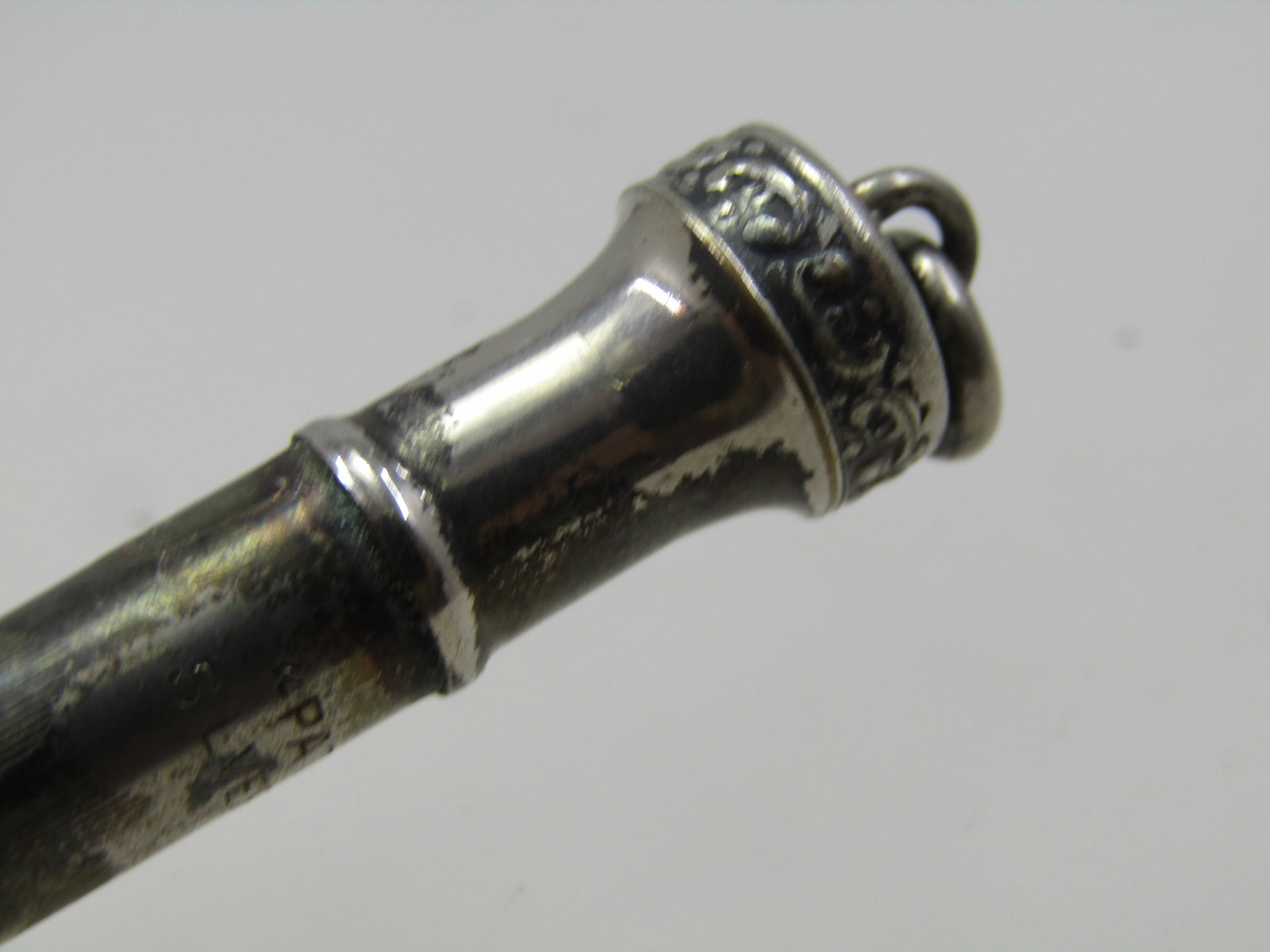 Vintage Silver Plated Mechanical Pencil Pendant 4.25" - 5