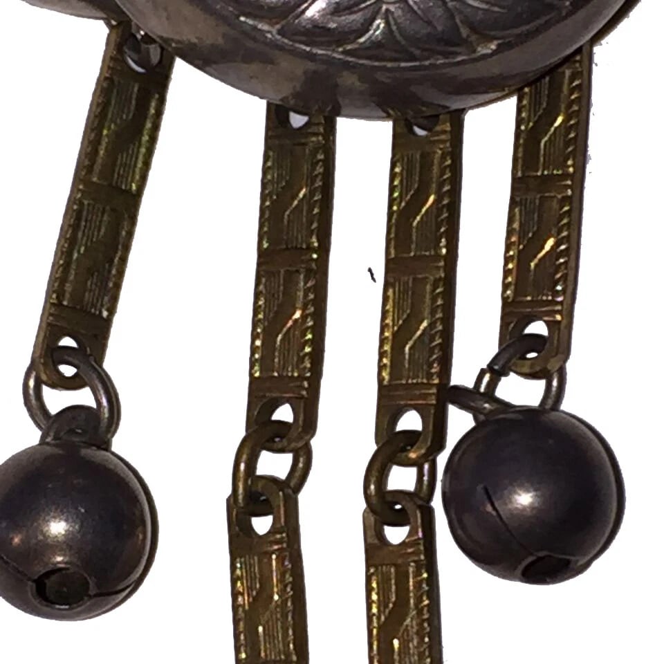 Art Nouveau Sterling Brooch Pin with Tassels - 6