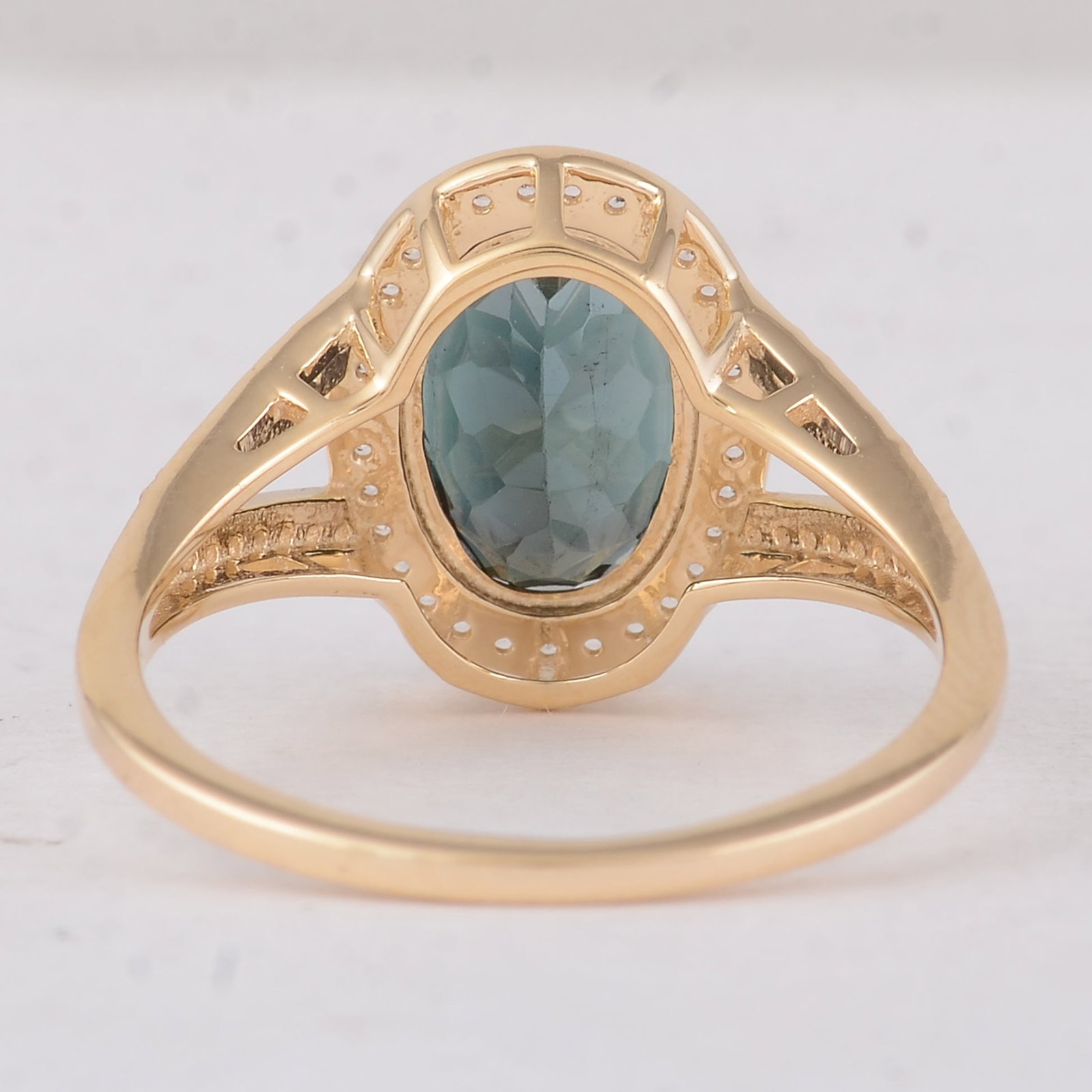 2.49 Ct Oval Tourmaline 9K Gold Ring - 3
