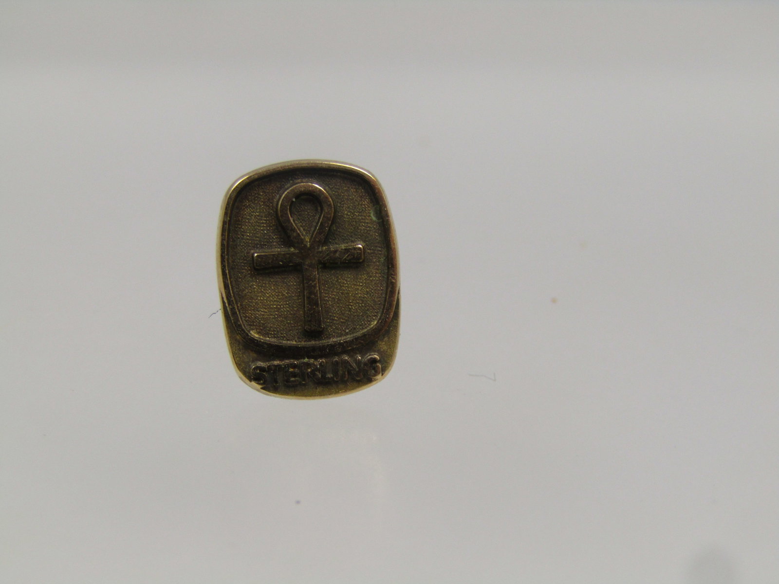 Vintage 10kt AnkhTack Pin, Sterling Under Ankh, Signed LGB (L.G. Balfour), 1960's-1980's - 2