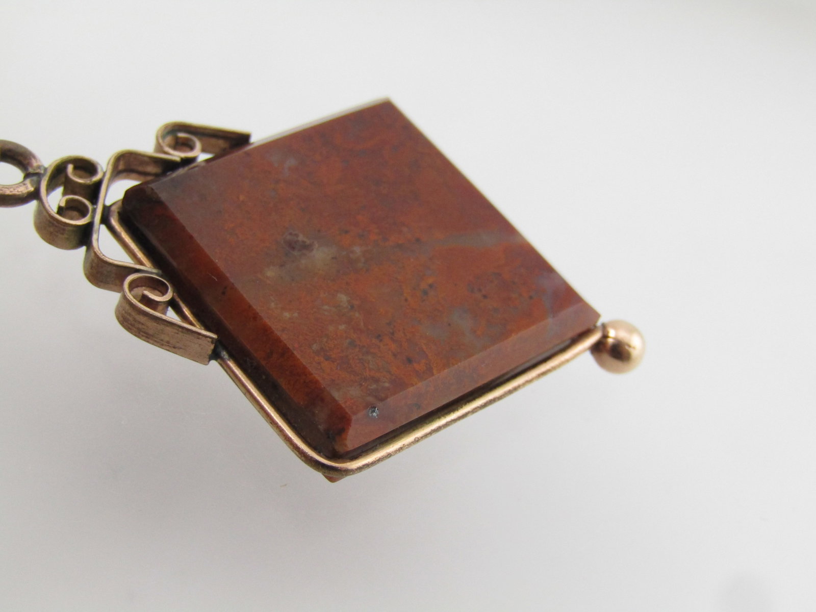 Vintage Victorian Watch Fob Charm Bracelet, 14kt Bracelet - 15