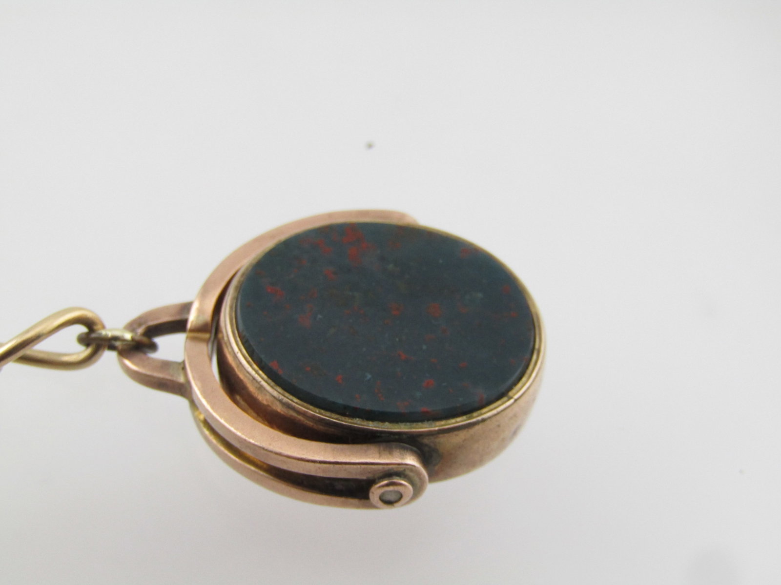 Vintage Victorian Watch Fob Charm Bracelet, 14kt Bracelet - 19