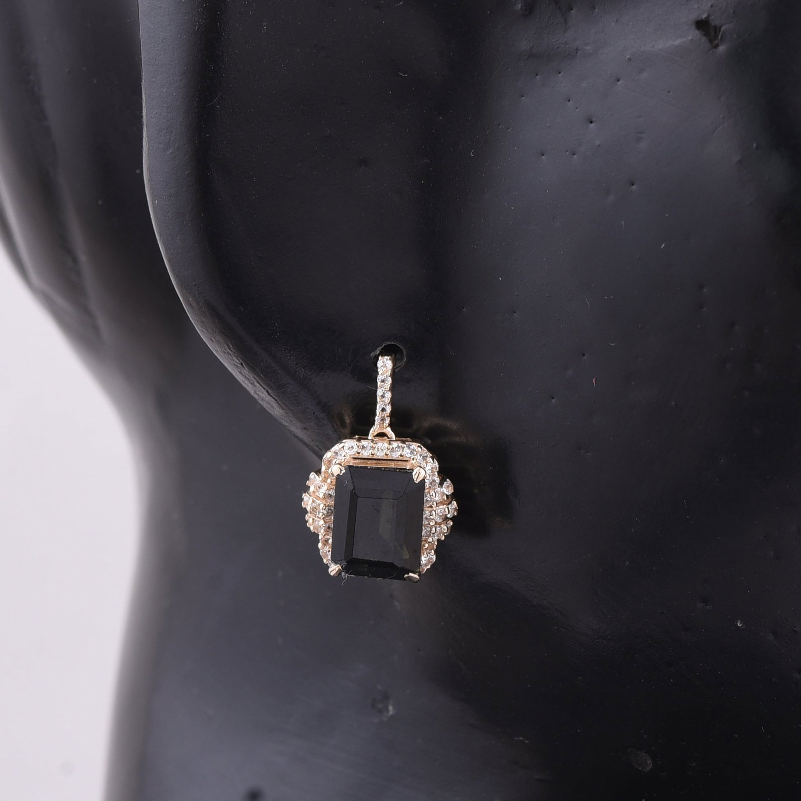 3.48 Ct Octagon Tourmaline 9K Gold Earrings - 2