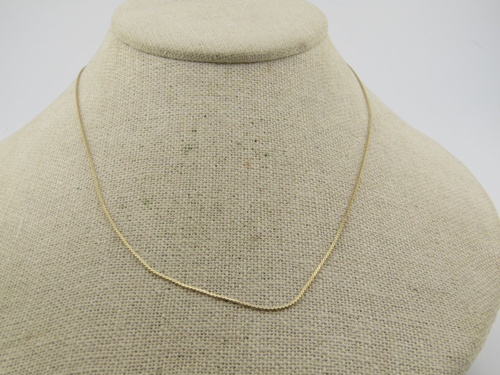14kt Herringbone Chain Necklace, 16", 1990's (1 of 6)