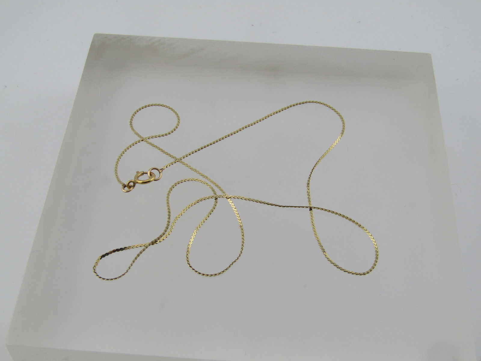 14kt Herringbone Chain Necklace, 16", 1990's - 6