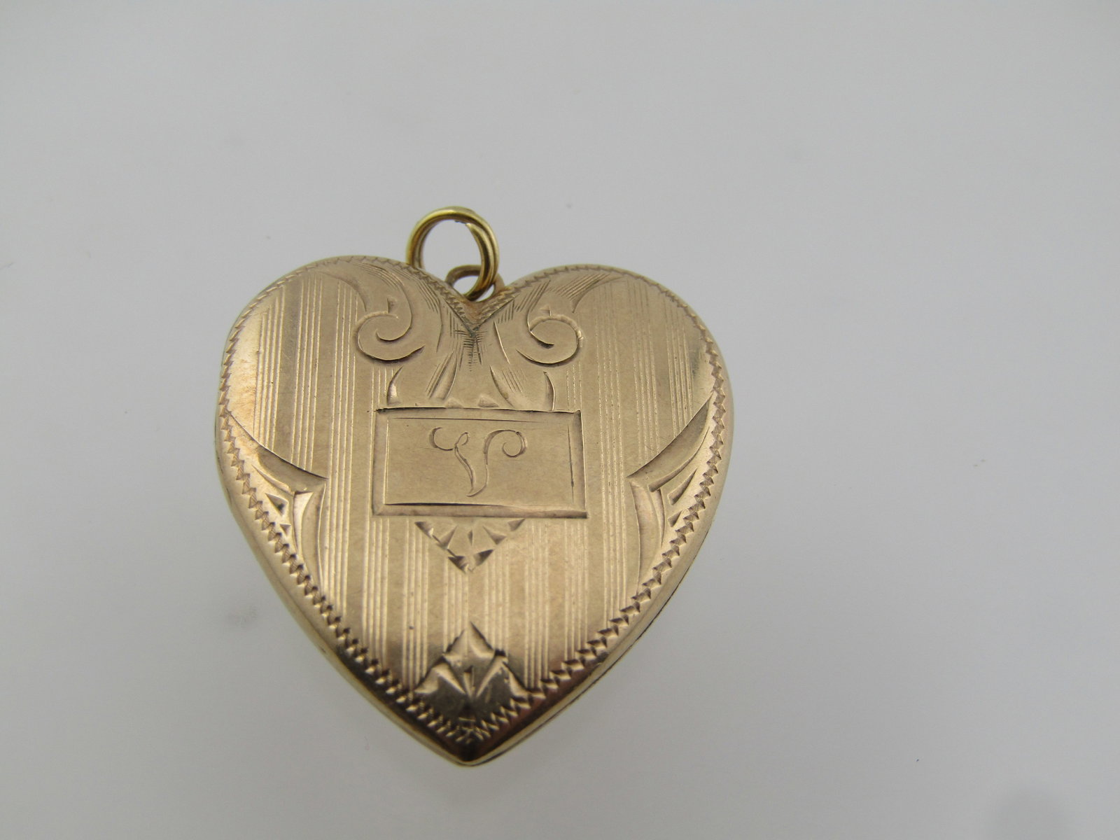 Vintage 10kt Heart Locket Pendant, 1940's-1950's, Signed - 2