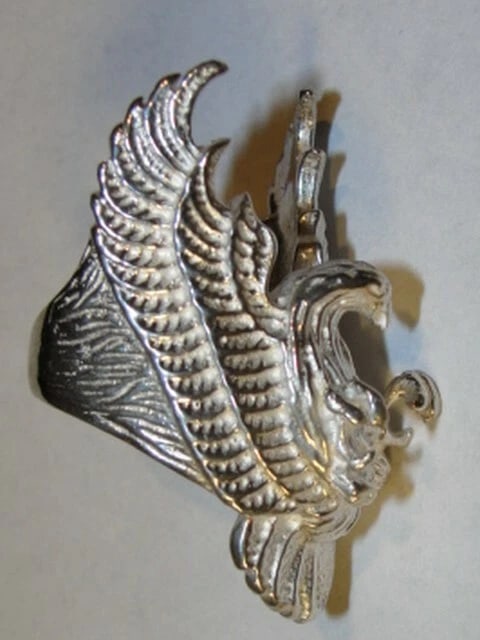 Sterling Silver Tribal Inspired Statement Eagle Ring with Patina Alberto Juan - 4