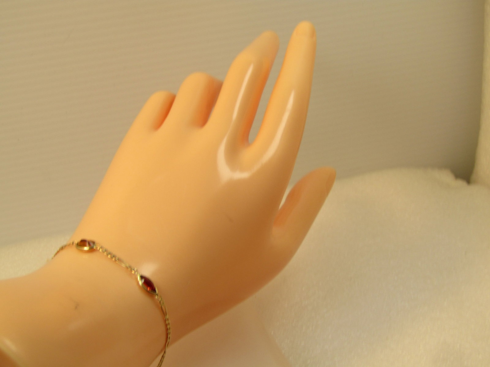 Vintage 14kt Mixed Gemstone Bracelet, 7.25m, 1980's - 8