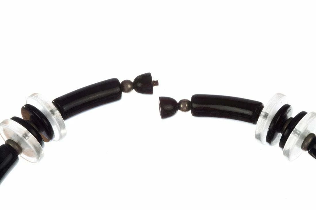 Tribal Lucite Simulated Horn Necklace - 5