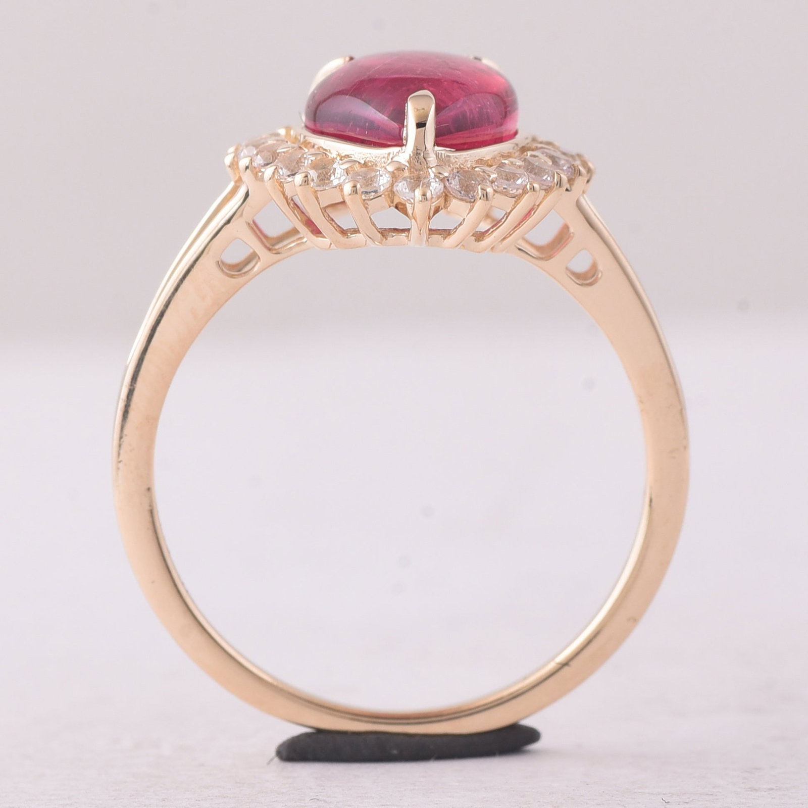 3.52 Ct Pear Tourmaline 9K Gold Ring - 4