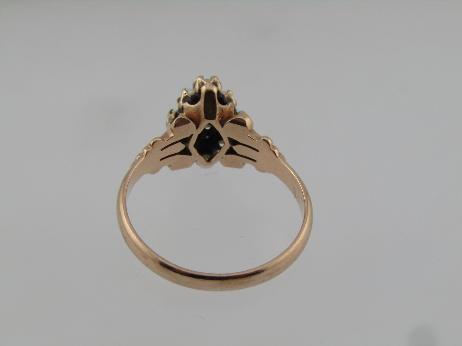 10kt Antique Seed Pearl Ring, Sz. 7, 1800's-1910 - 4