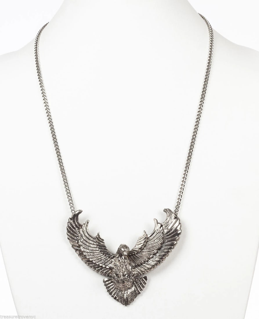 Eagle Necklace White Brass Plated in Sterling Silver Alberto Juan - 3