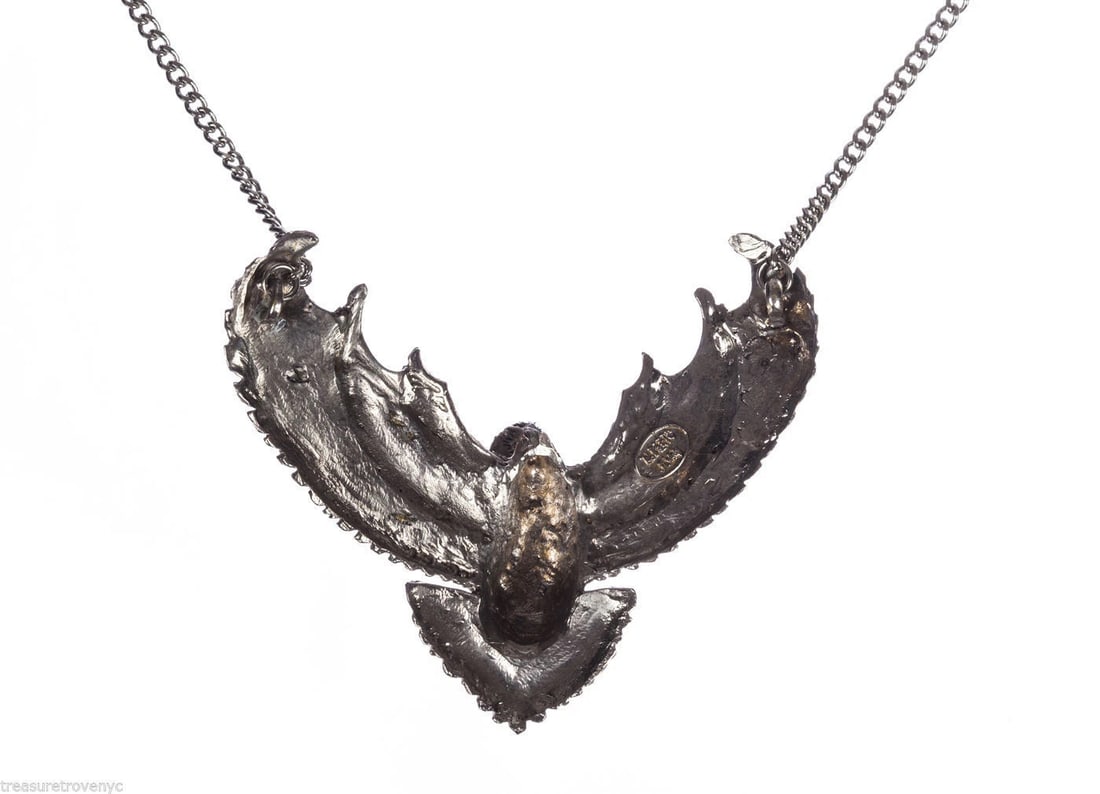 Eagle Necklace White Brass Plated in Sterling Silver Alberto Juan - 5