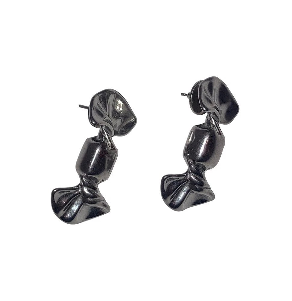 Alexander Wang Twisted Candy Wrapper Stainless Steel Earrings - 3