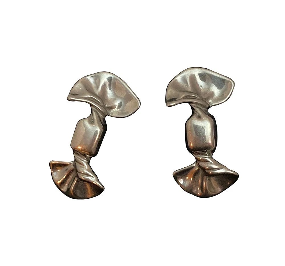 Alexander Wang Twisted Candy Wrapper Stainless Steel Earrings - 4