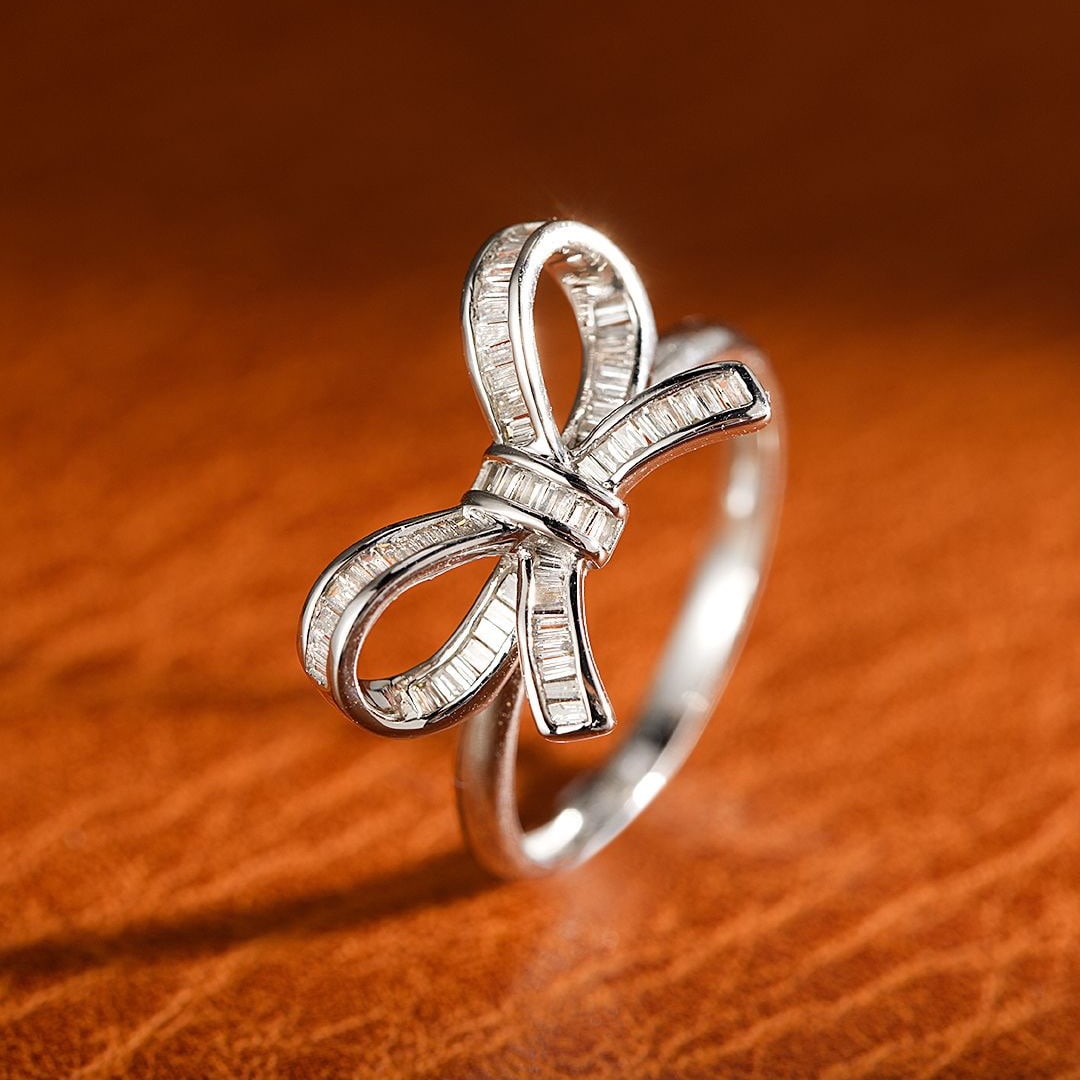 14K GOLD 0.28 CT NATURAL H DIAMOND RING - 2