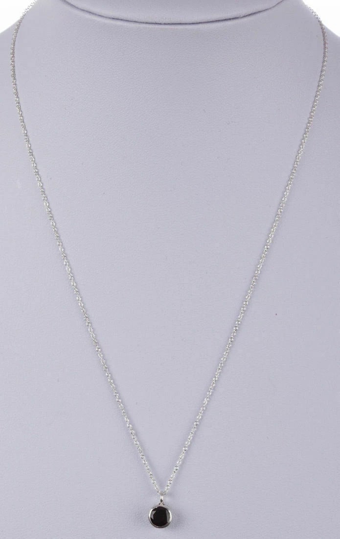 Sterling Silver Faceted Red Garnet January Astrology Pendant Necklace - 3