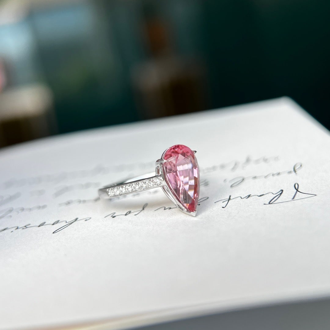 14K GOLD 2.62 CTW NATURAL TOURMALINE and DIAMOND RING - 2