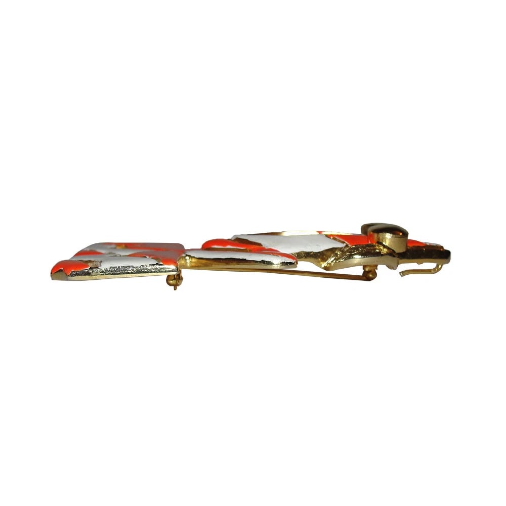 Pierre Cardin Enamel Runway Frog Pin - 4