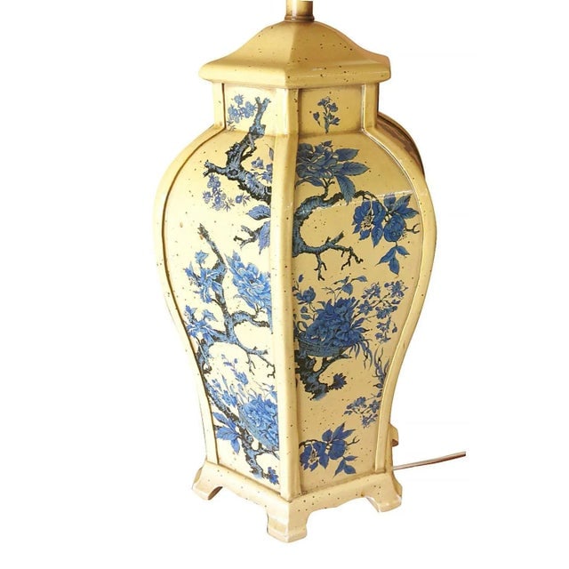 James Mont Style Enamel Asian Inspired Mid-Century Lamp Pair - 3