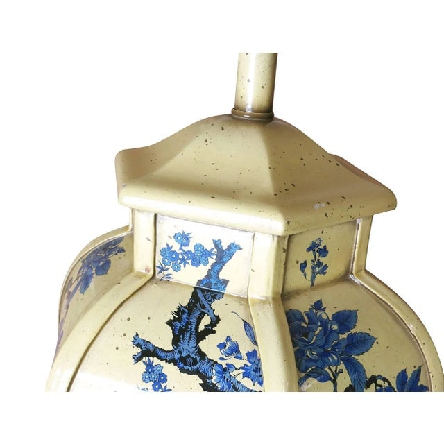 James Mont Style Enamel Asian Inspired Mid-Century Lamp Pair - 4