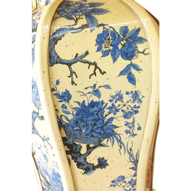 James Mont Style Enamel Asian Inspired Mid-Century Lamp Pair - 5
