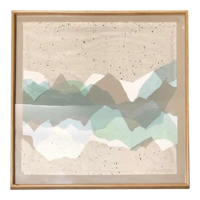 Framed Canvas Art Mountian Peaks Collage Artwork Print: Title: Framed Canvas Art Mountian Peaks Collage Artwork Print Description: Collage art emerged in the early 20th century in Cubist artwork circles. Pablo Picasso and Georges Braque pioneered this meth