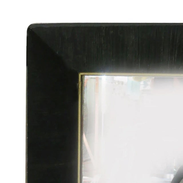 1950s Large Mid Century Wall Mirror With Carved Tribal Sculptures in the Center - 6