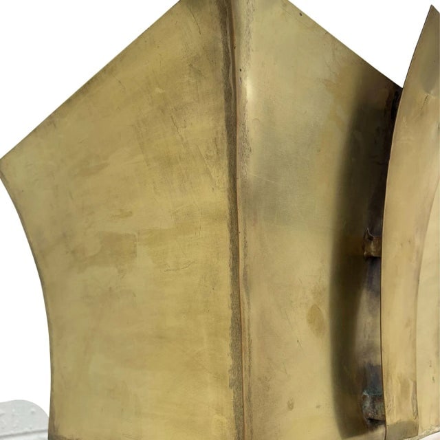1980s Hollywood Art Deco Style Wood & Brass 9' Tall Torchiere Floor Lamp, Pair - 8