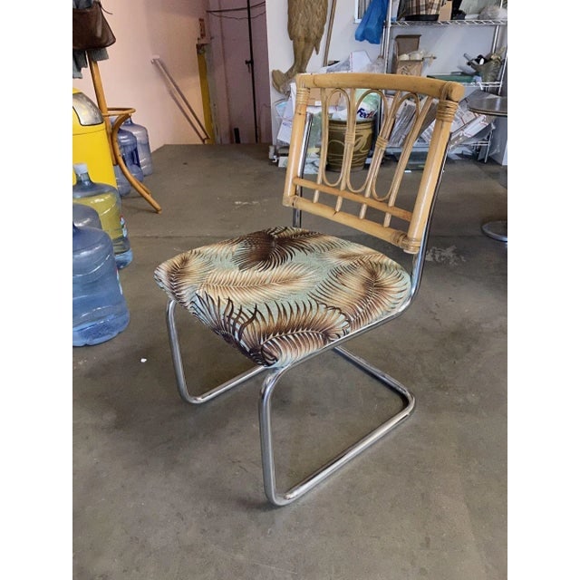 Rare Restored Marcel Breuer Rattan Back Chrome "Cesca" Chairs by Virco, Set of 4 - 5