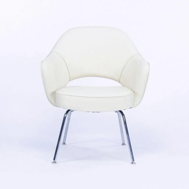 Eero Saarinen Knoll Executive Dining Chair/Armchairs With Tubular Legs, Set of Four - 5